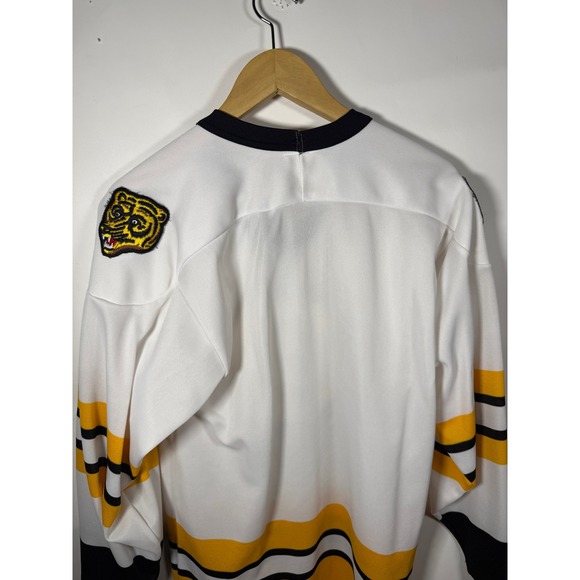 Vintage CCM Maska Boston Bruins Hockey Jersey White Mens Small NHL Made in USA - Picture 6 of 10